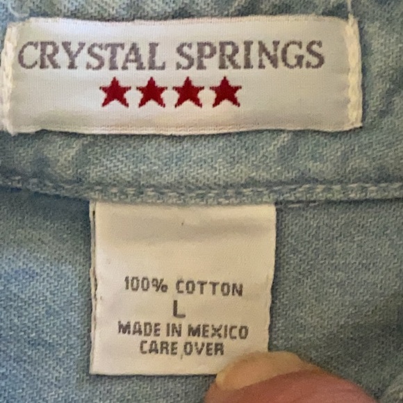 Women’s shirt white blue white floral patterns I’m back in front size large - Picture 9 of 11